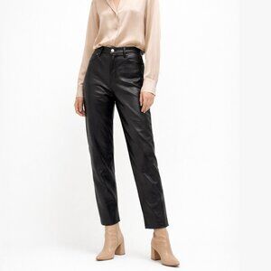 WILFRED Aritzia The Melina Pants High-Rise Straight Vegan Leather Women's 4 x 28